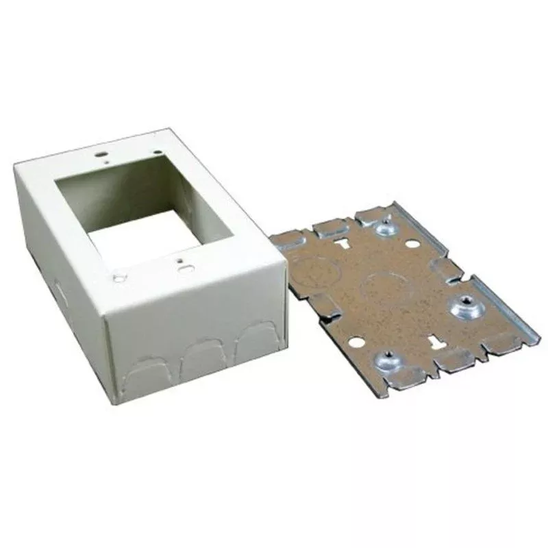 Combo Switch/Receptacle Box, 1-Gang, 500/700 Series Raceway, Ivory By Wiremold V5745