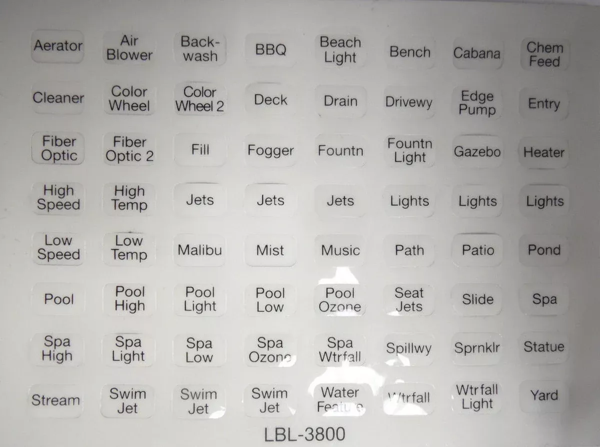 Compool LBL-3800 Single Label Decal sheet LBL3800