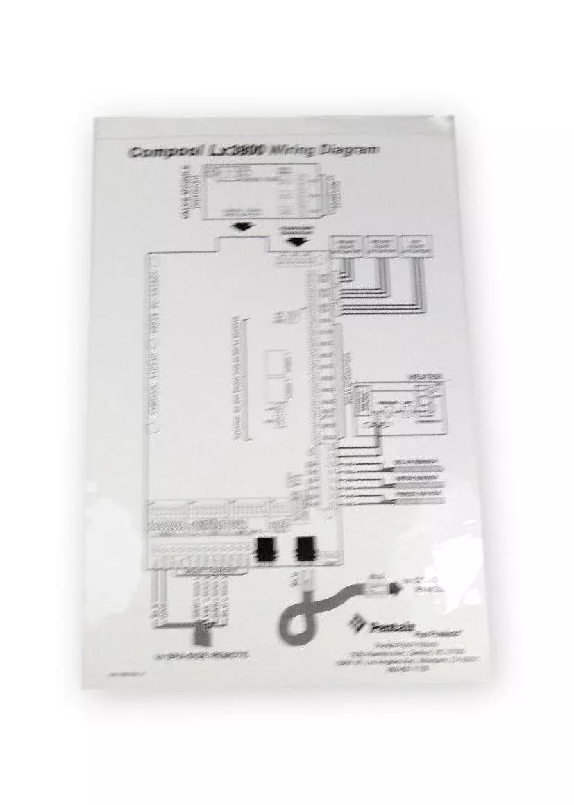 Compool PCCP3800 Replacement Label Decal Sticker Wiring Diagram PC-LX3800
