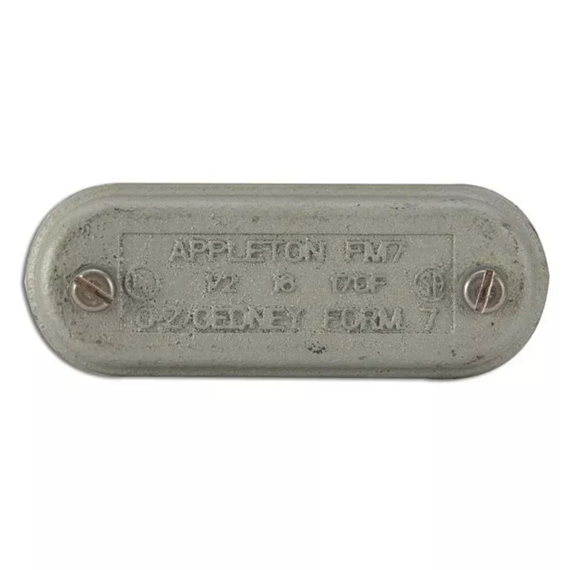 Conduit Body Cover, 1/2″, Form 7, Iron Alloy By Appleton APP170F