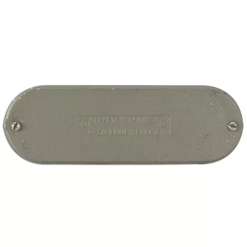 Conduit Body Cover, Screw-On/Flat Type, Diameter “, Form 35, Malleable Iron By Appleton K200CM