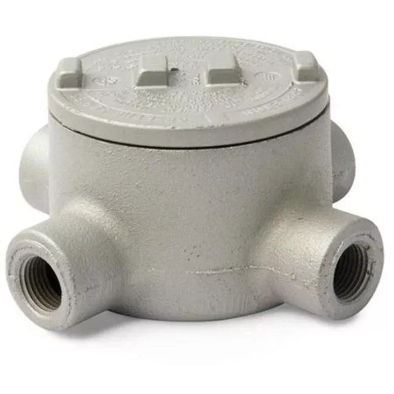 Conduit Outlet Box, Type: GRX, (4) 1″ Hubs, Malleable Iron By Appleton GRX100