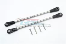 (D) STAINLESS STEEL ADJUSTABLE REAR UPPER CHASSIS LINK TIE RODS-6PC SET