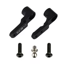 (D) Team Associated RC10B6 Factory Team Aluminum Steering Bellcrank (Black) (+3mm)