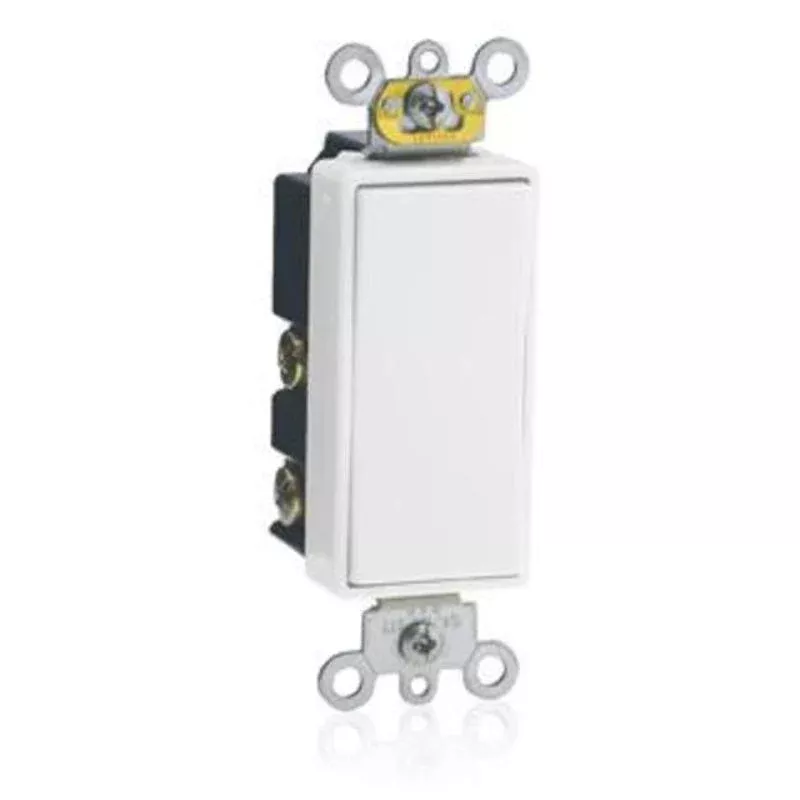 Decora Switch, 15A, 120/277V, Maintained, 1-Pole, Double Throw, White By Leviton 5685-2W
