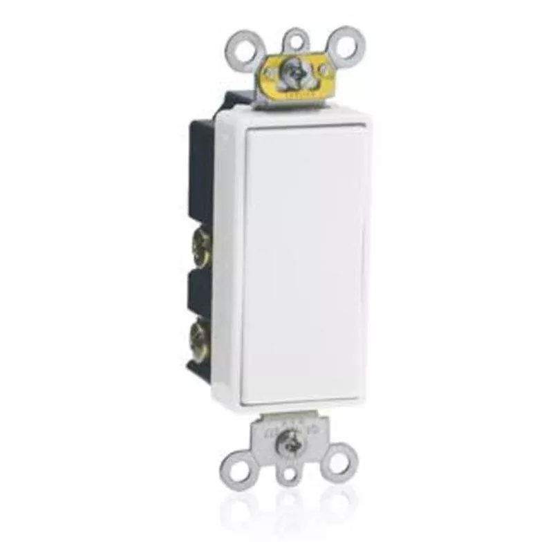 Decora Switch, 15A, 120/277V, Momentary, 1-Pole, Double Throw, White By Leviton 5657-2W