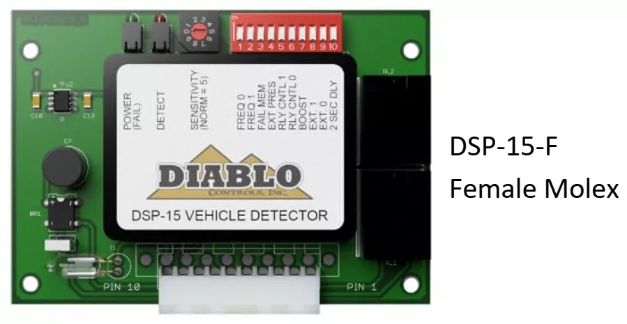 Diablo Controls DSP-15-LVF Loop Detector – 10-pin Female Molex