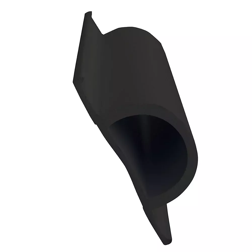Dock Edge Standard “D” PVC Profile – 16′ Roll – Black [DE1193F]