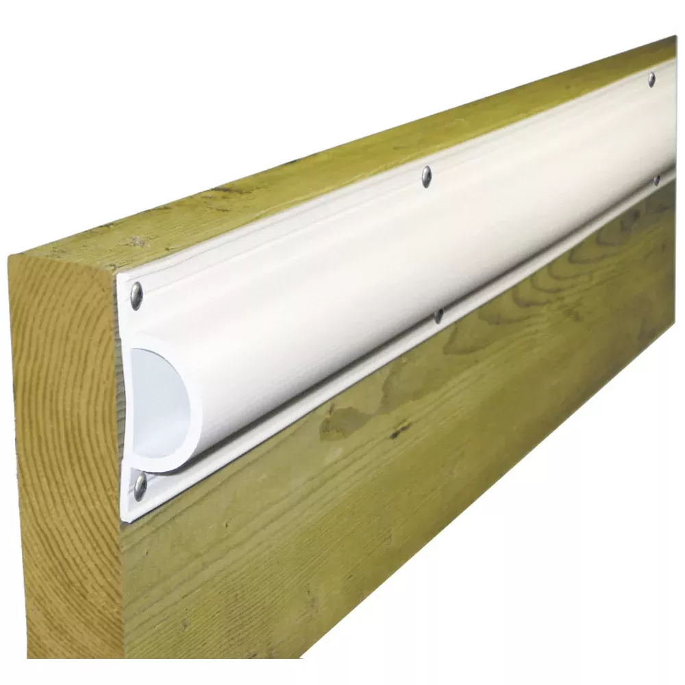 Dock Edge Standard “D” PVC Profile 16ft Roll – White [DE1190F]