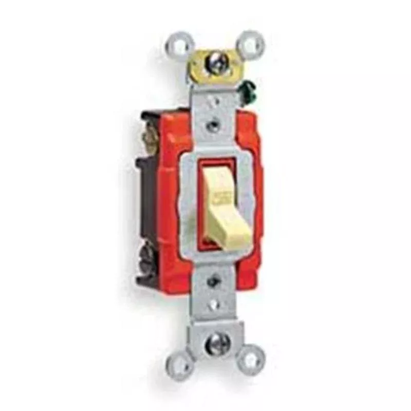 Double-Pole Toggle Switch, 20A, 120/277V, Ivory, Industrial Grade By Leviton 1222-2I