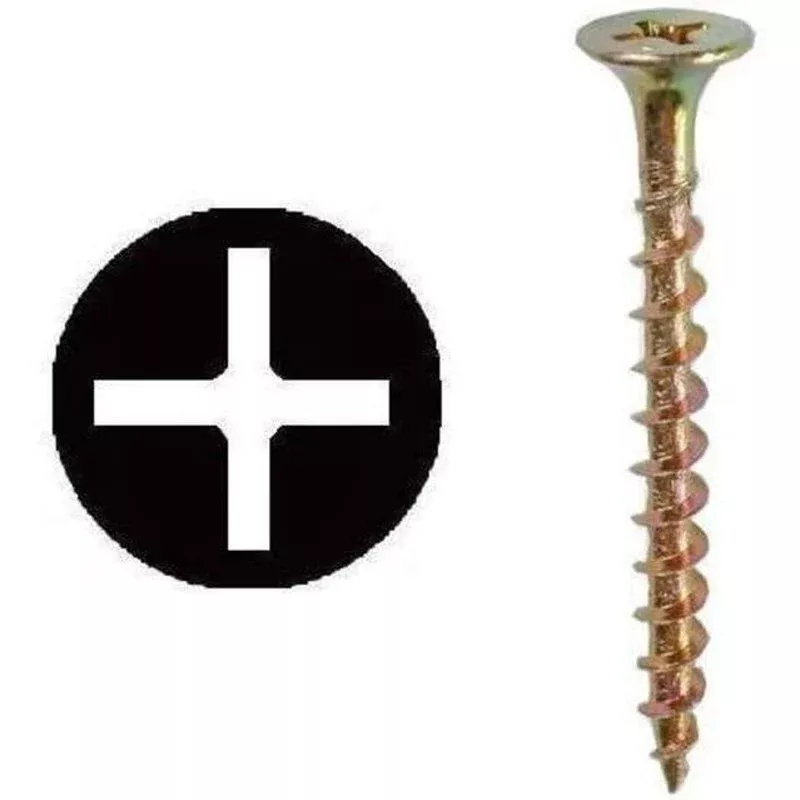 Drywall Screw, 6 x 1, Phillips, Bugle Head, Coarse Thread, Yellow Zinc By Dottie WR61