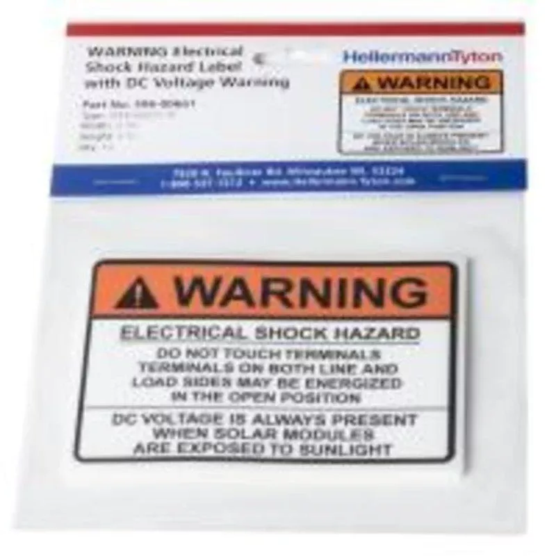 Electrical Shock HazardBy HellermannTyton 596-00660