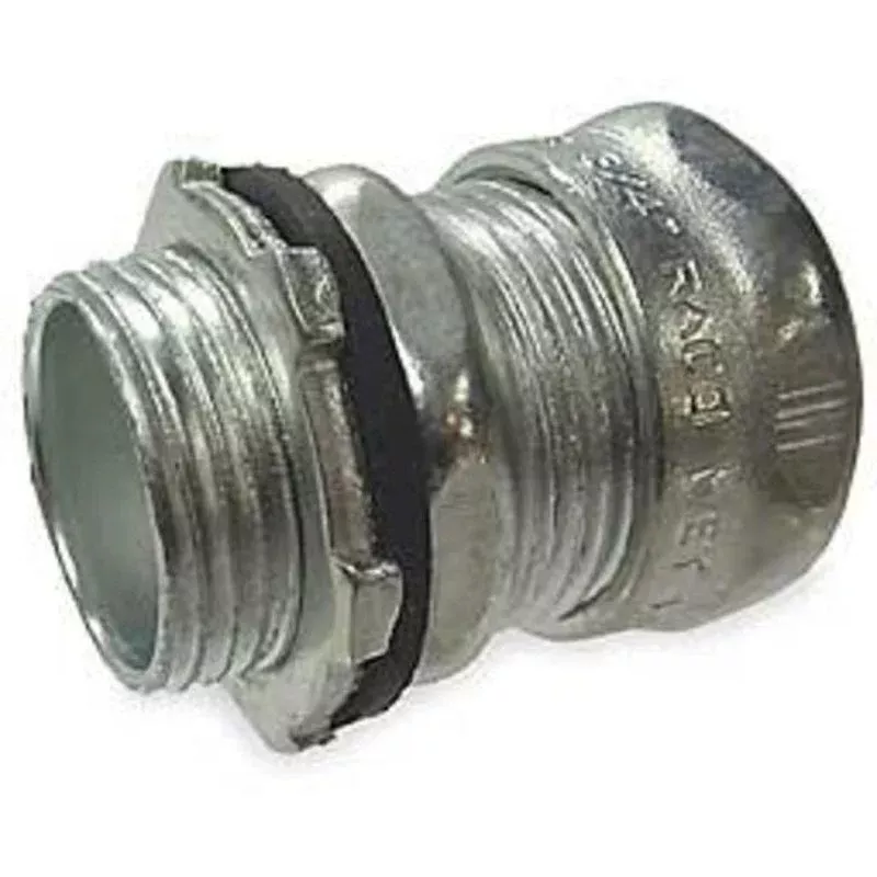 EMT Compression Connector, 1-1/4 inch, Raintight, Steel By Hubbell-Raco 2905RT