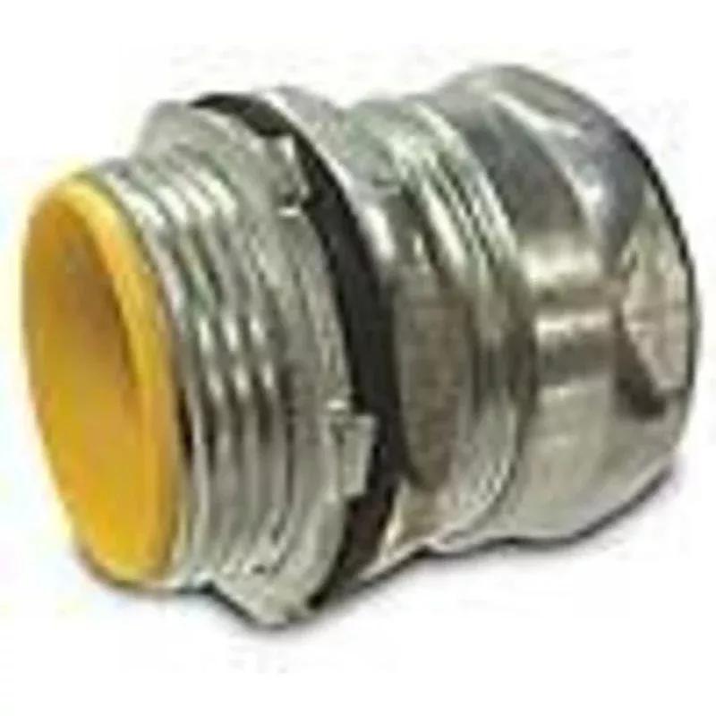 EMT Compression Connector, Steel, 4 inch, Insulated 4ESICTCN