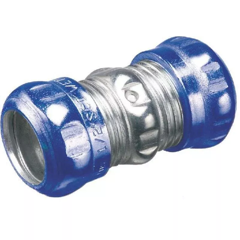EMT Compression Coupling, 2-1/2″ Diameter, Raintight/Concrete Tight, Steel By Arlington 836RT