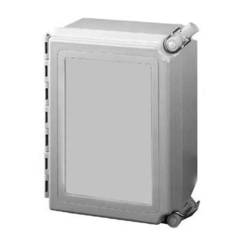 Enclosure, Hinged Cover, NEMA 4X, 10″ x 8″ x 6″, Fiberglass By nVent Hoffman A1086CHQRFG