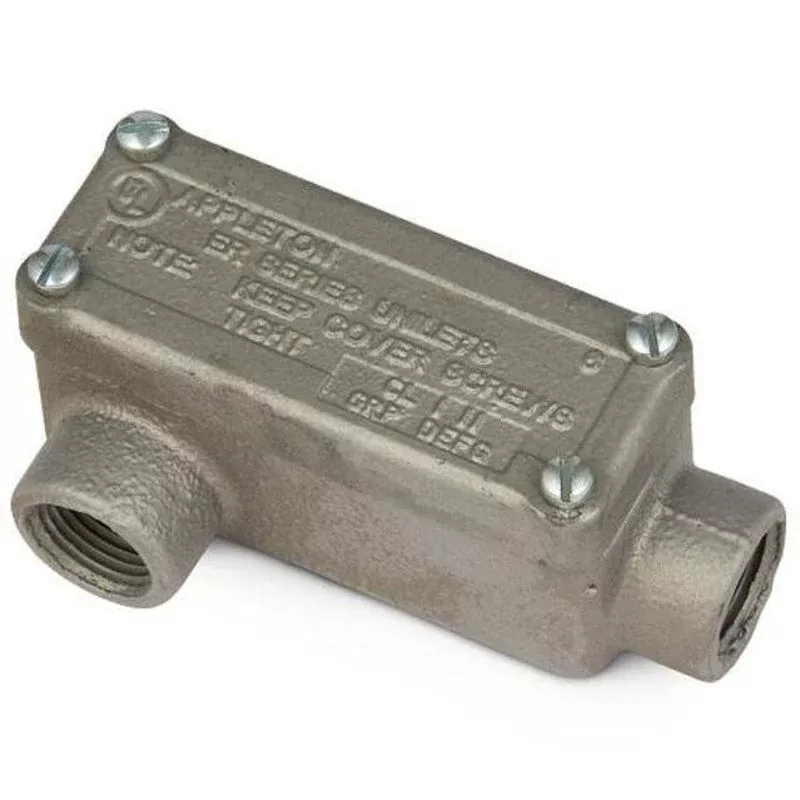 Explosion-Proof Conduit Body, Type: LR, 3/4″, Maleable Iron By Appleton ERLR75