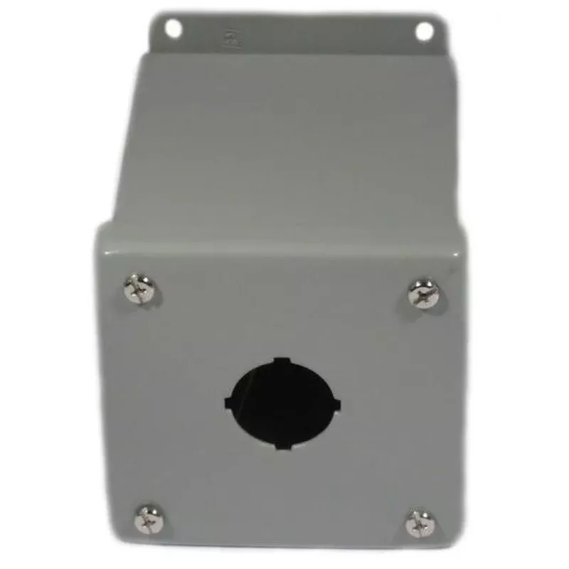 Extra-Deep Pushbutton Enclosure Type 12, 1PBx30.5mm, Gray, Steel By nVent Hoffman E1PBX