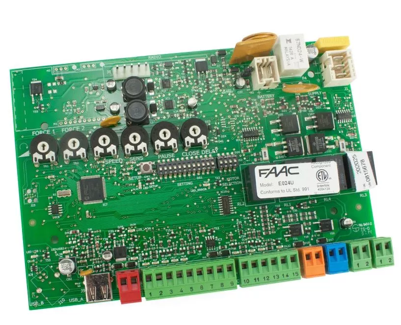 FAAC 202025 E024U CONTROL BOARD, UL Compliant