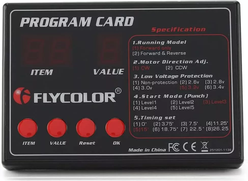 Flycolor ESC program box