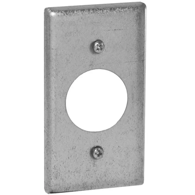Handy Box Cover, Type: Single Receptacle, Drawn, Metallic By Appleton 2538