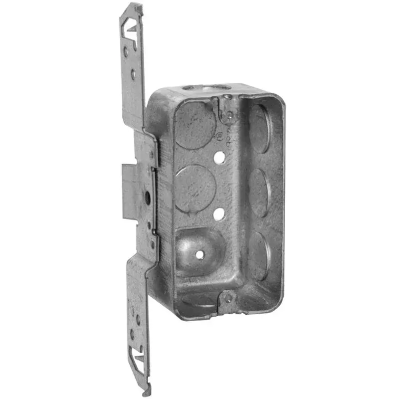 Handy Box, Depth: 1-7/8″, 1/2″ KOs, Vertical Bracket, Drawn, Metallic By Appleton 4CSVB12