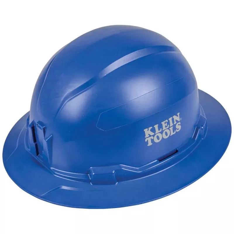 Hard Hat, Non-Vented, Full Brim Style, Blue By Klein Tools 60249