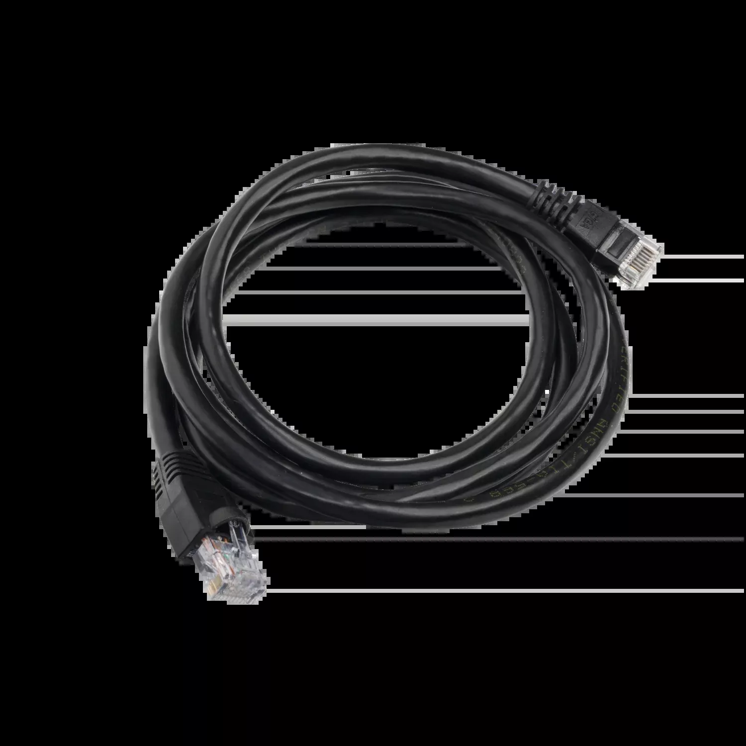 HUB to Wakespeed Adapter RJ45 Cable | Black-Black
