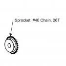 Hysecurity MX4364 Gearbox output shaft sprocket