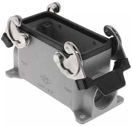 ILME CHP-16.2 C-Type Surface Mount Housing, Size 77.27, Double Lever, PG 21, 2 Entries