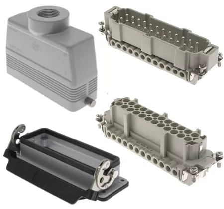 ILME TNLS-24IVA34 Kit, 24 Pole Inserts, Screw Termination, Single Lever Base, Top Entry 3/4" NPT Hood, High Construction