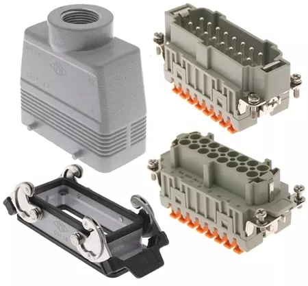 ILME TQDS-16IVA34 Kit, 16 Pole Inserts, Spring Termination, Double Lever Base, Top Entry 3/4" NPT Hood