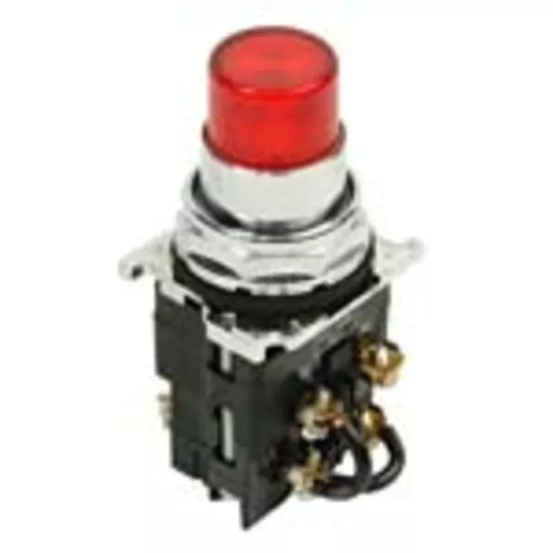 Indicating Light, Press to Test, Red, 120VAC, Transformer, Incandescent By Eaton 10250T74NR