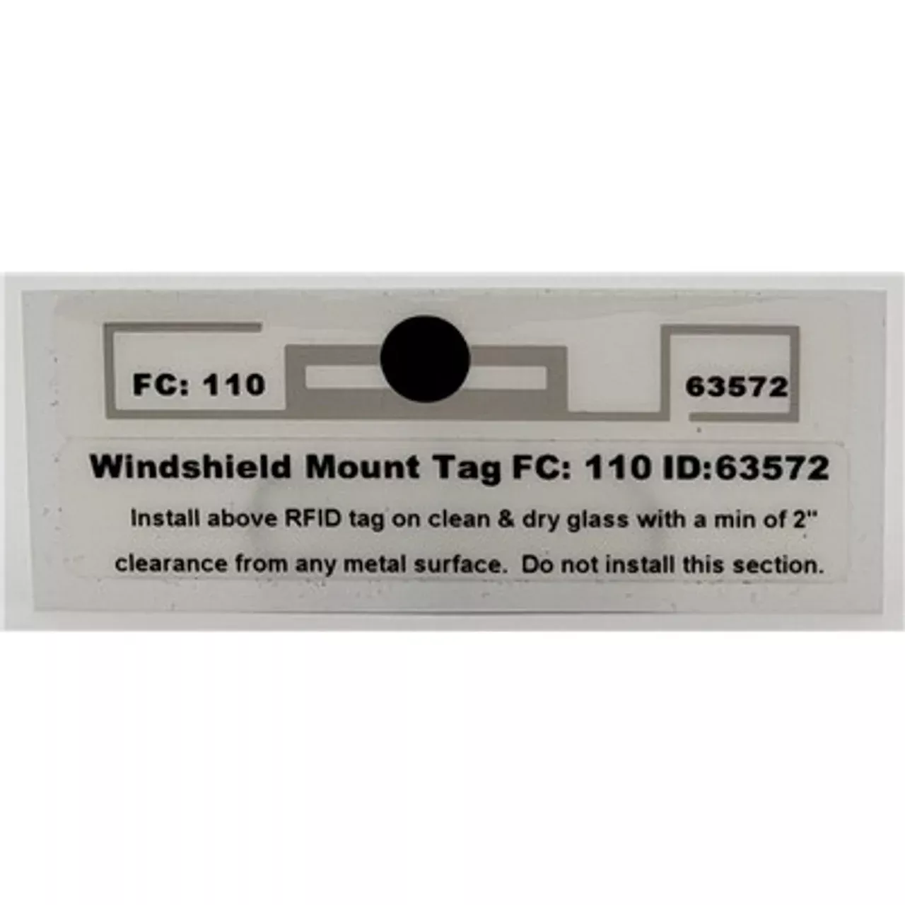 Infinity RFID SC-WMT-002 Alcor Widshield Tag ***Replaced by SH-WMT-002 Chara Windshield Tags***