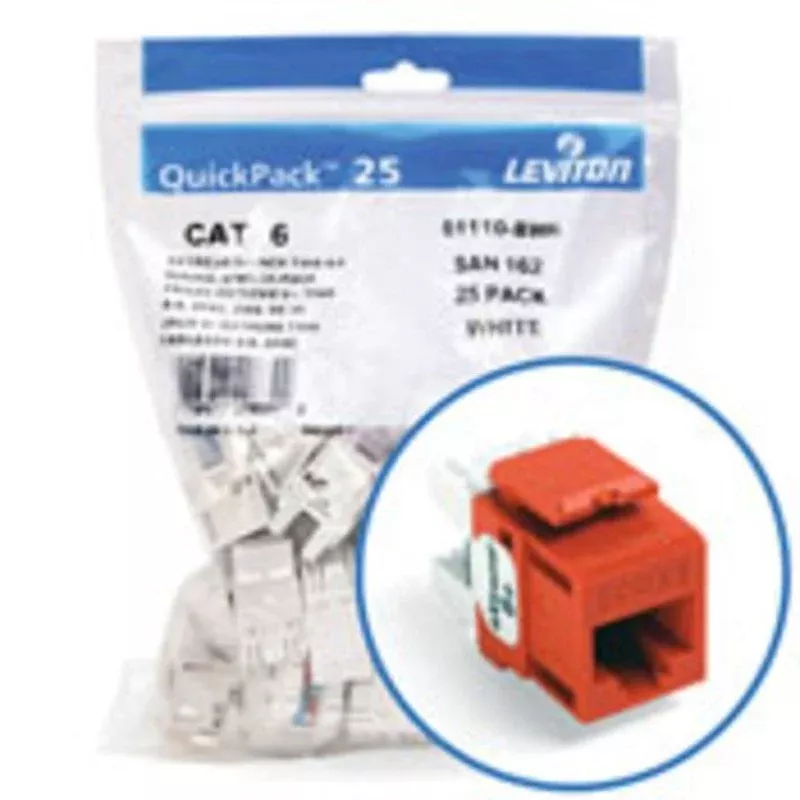 Jack Cat 6 Org Bulk 25 By Leviton 61110-BO6