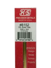 K&S Brass Square Tube 5/32" x 12" #8152