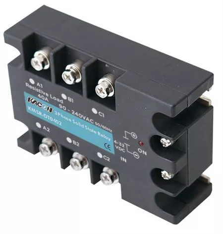 Kacon KMSR-AT0202 Three Phase Solid State Relay, 90-265V AC Input, 90-240V AC Load, 20A