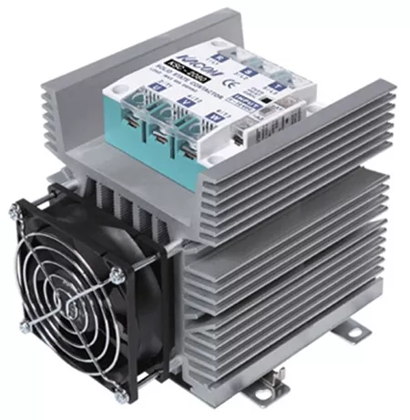 Kacon KSC2080ZDHF Three Phase Solid State Relay w/ Fan, 24V DC Input, 90-240V AC Load, 80A