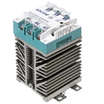 Kacon KSC5015ZDH Three Phase Solid State Relay w/ Heatsink, 24V DC Input, 90-480V AC Load, 15A