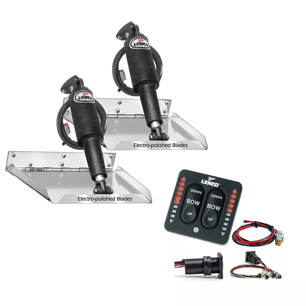 Lenco 12″ x 12″ Standard Performance Trim Tab Kit w/LED Indicator Switch Kit 12V [RT12X12I]