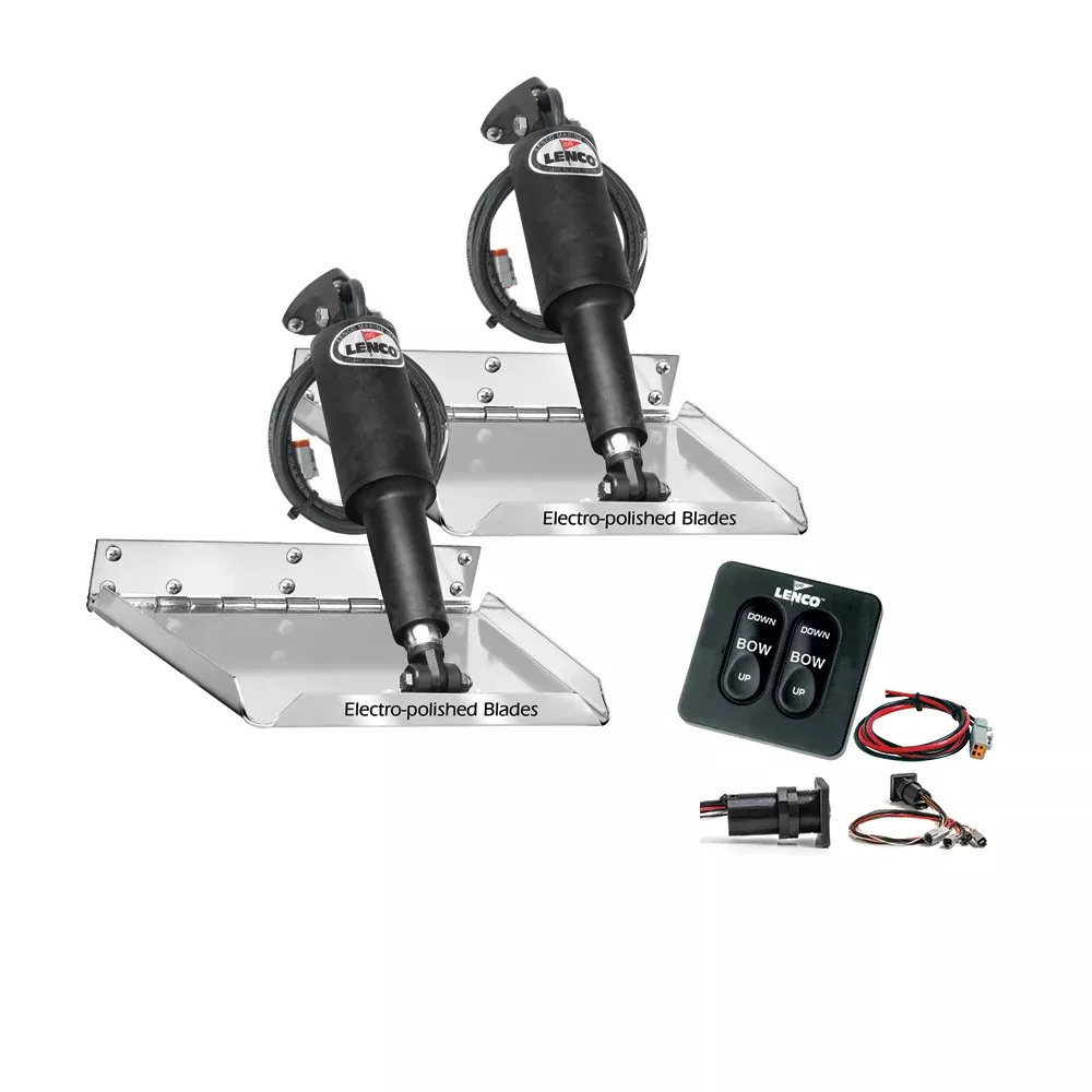 Lenco 12″ x 9″ Standard Performance Trim Tab Kit w/Standard Tactile Switch Kit 12V [RT12X9]