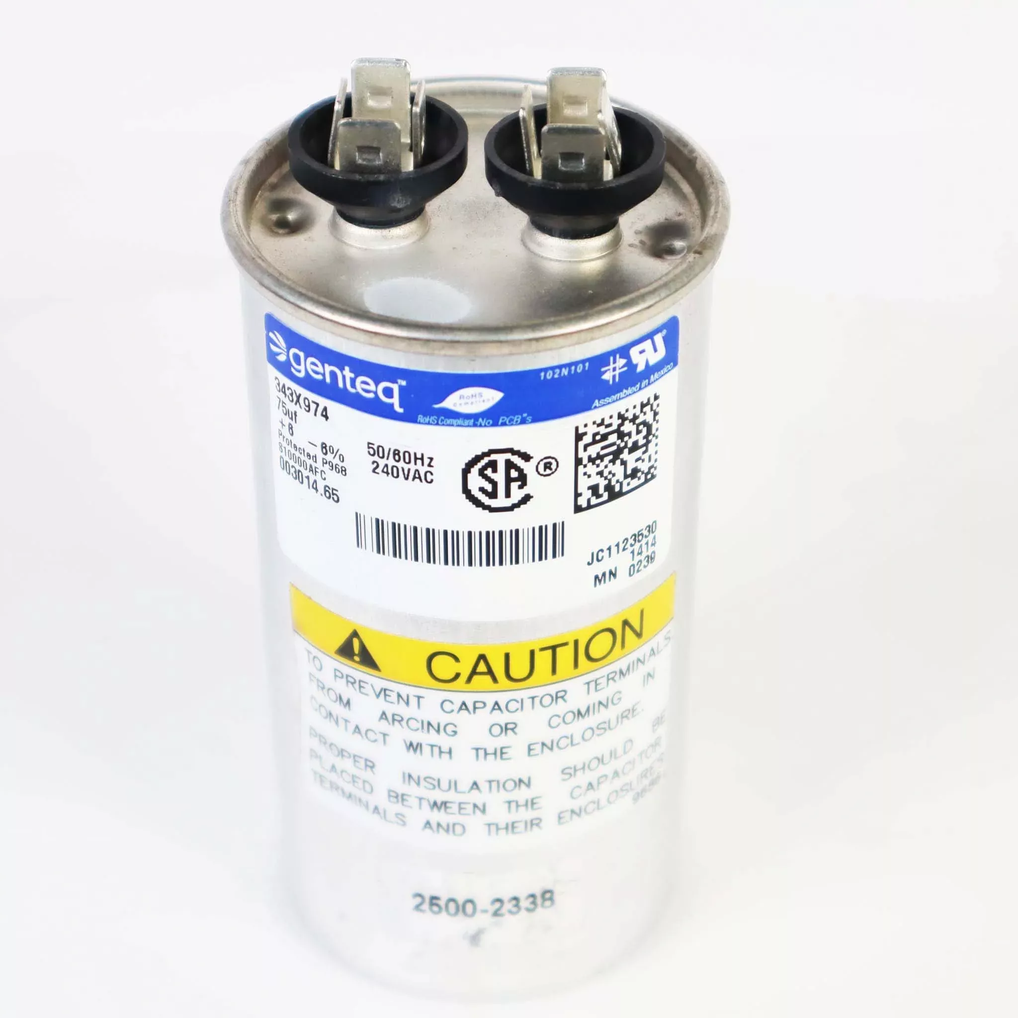 Linear 2500-2338 CAPACITOR 75MFD 240VAC LEESON#