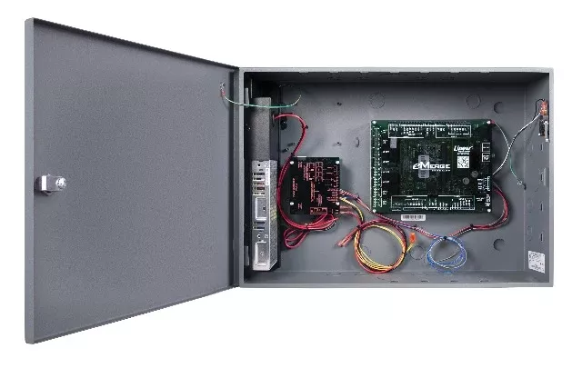 Linear eMerge Essential Plus 4-Door Access Control Platform w/ Metal Power Distribution Enclosure – ES-4MP