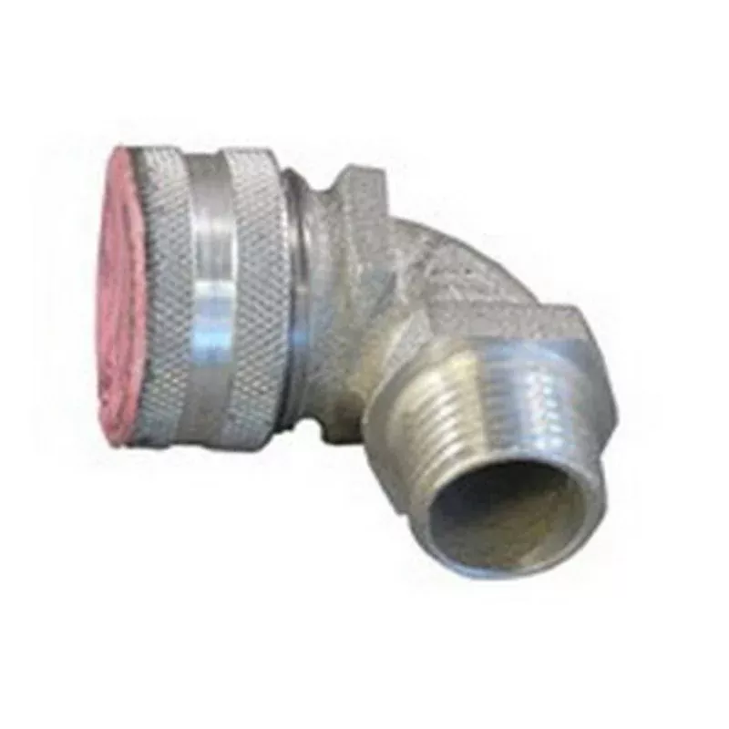 Liquidtight Strain Relief Cable Connector, 90 Degree, 1/2″ Hub, Cable Range 0.500 – 0.625″, Aluminum By Appleton CG905050