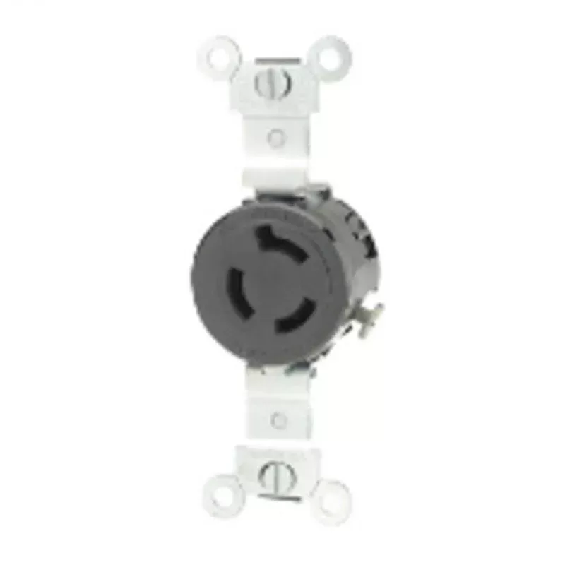 Locking Single Receptacle, 15A, 250V, 2P3W By Leviton 4560