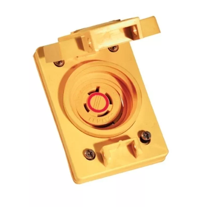 Locking Single Receptacle, 20A, 3PH 480V, 3P4W, Wetguard By Leviton 67W76