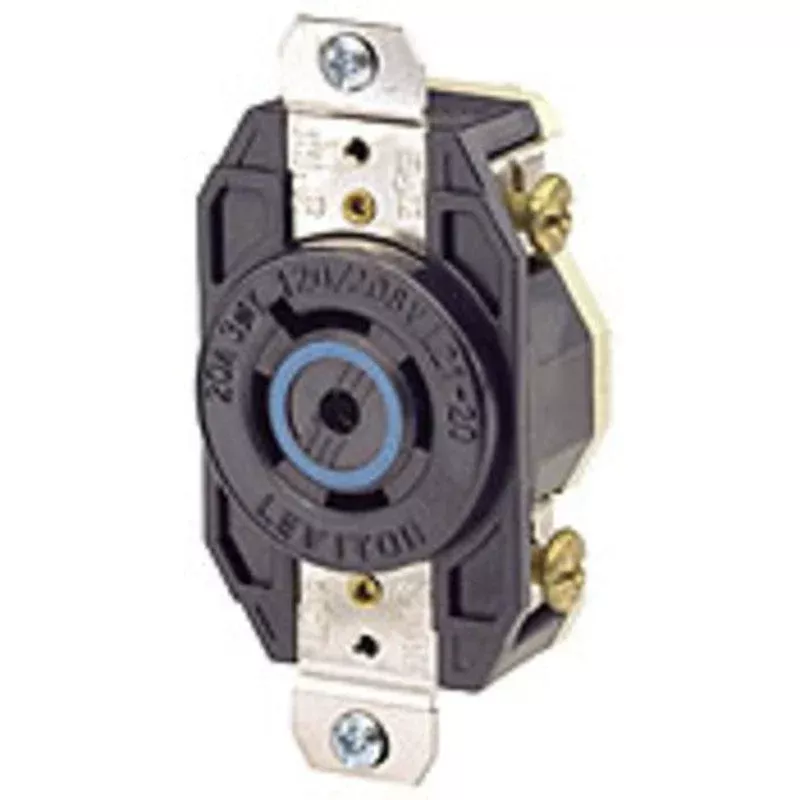 Locking Single Receptacle, 20A, 3PH Y 120/208V, 4P5W By Leviton 2510