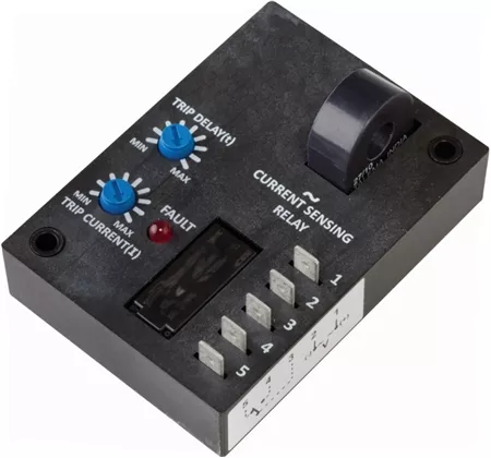 Macromatic CUH05A2AH Under Current Sensing Relay, 0.5-5A, 0.15-7 Sec, 120V, 5 Sec Delay