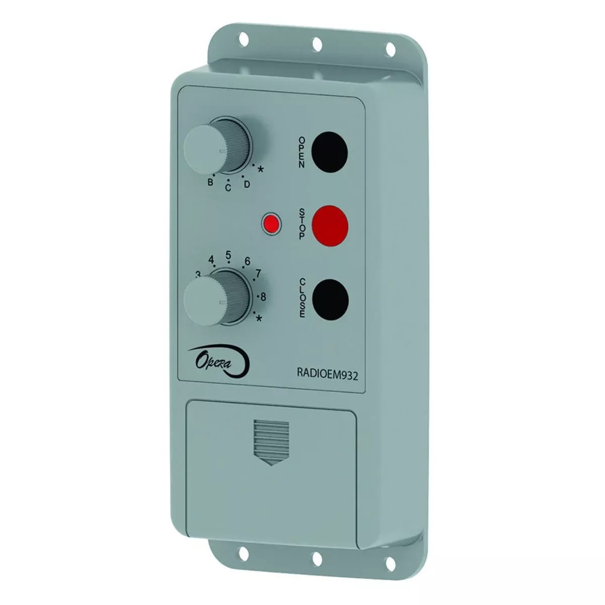 Manaras Replacement Part – RADIOEM 932 Three-Button Open/Close/Stop Multi Door Radio Control Transmitter with Sun Visor Clip