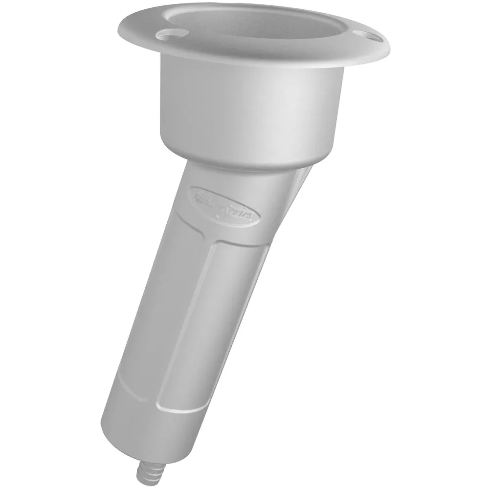 Mate Series Plastic 15 RodCup Holder – Drain – Round Top – White [P1015DW]